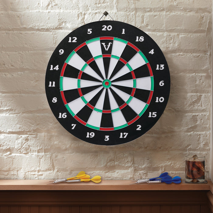 Viper Double Play 2-in-1 Baseball Dartboard with Darts,Black