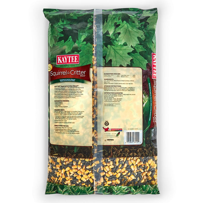 Kaytee Squirrel & Critter Food Blend For Squirrels, Chipmunks, Rabbits & Other Backyard Wildlife 10 Pound (Pack of 1)