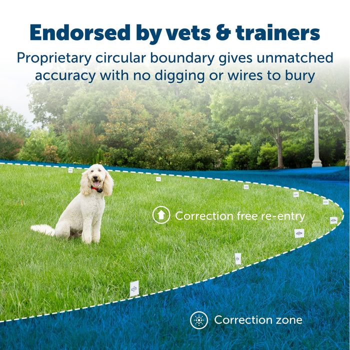 PetSafe Wireless Pet Fence - The Original Wireless Containment System - Covers up to 1/2 Acre for Dogs 8lbs+, Tone/Static - America's Safest Wireless Fence from Parent Company Invisible Fence Brand