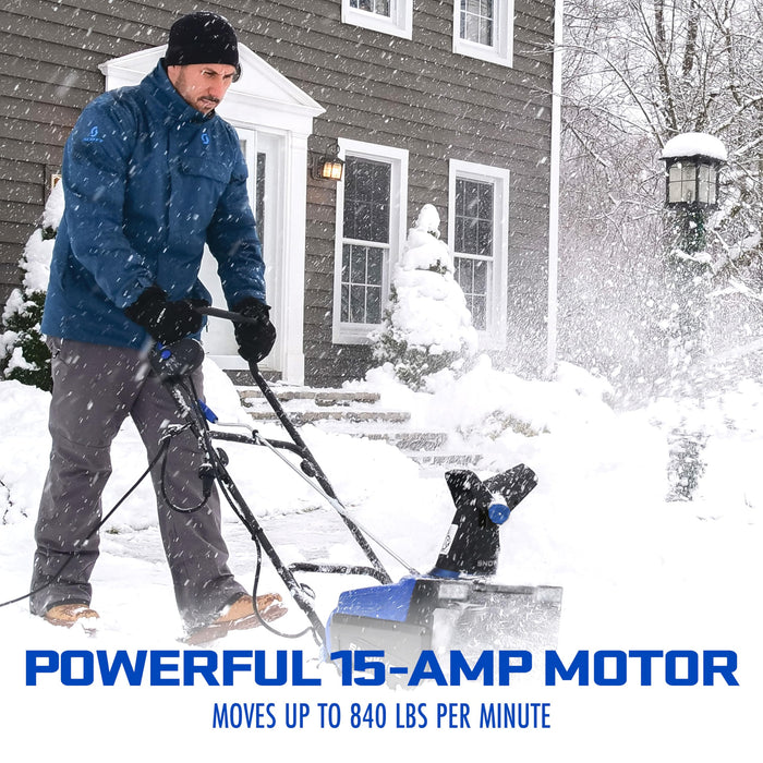 Snow Joe SJ627E Electric Walk-Behind Snow Blower w/ Dual LED Lights, 22-inch, 15-Amp