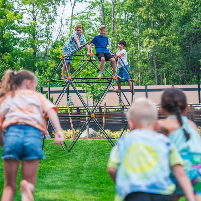 gobaplay 7.5’ Large Geometric Climbing Dome – Heavy Duty, Non Slip Kids Climber with Rock Climbing Hand Grips Backyard Play Equipment, Ages 3-10