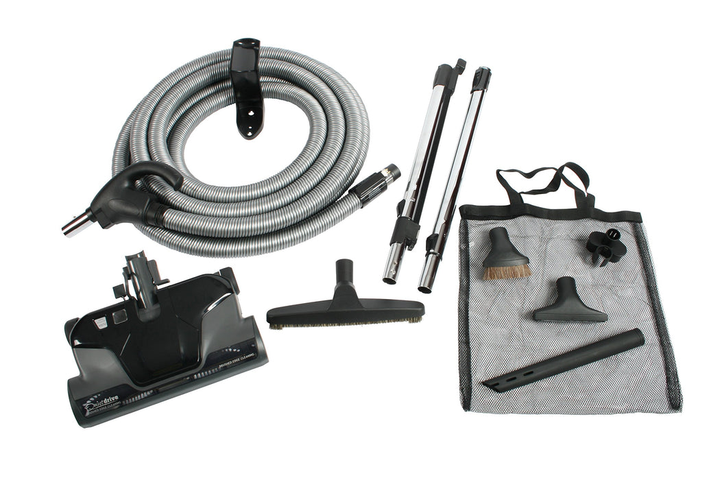 Cen-Tec Systems Central Vacuum Electric Powerhead Kit, Direct Connect Hose, Black