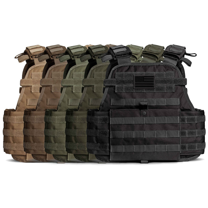 Tacticon Vest Fully Adjustable Tactical Vest | Combat Veteran Owned Company |Breathable 3D Mesh Liner (Coyote Brown)