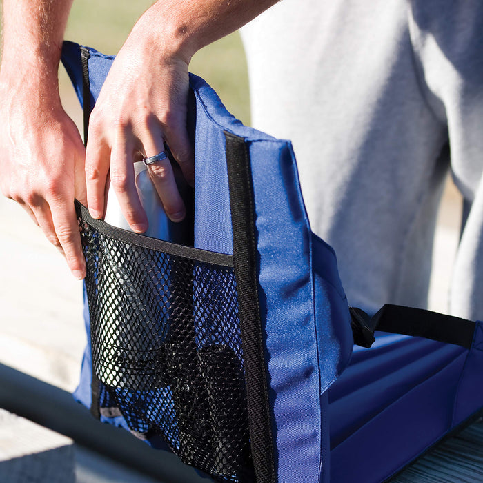 Coleman Blue Portable Stadium Seat Cushion | Lightweight Padded Seat for Sporting Events and Outdoor Concerts | Bleacher Cushion with Backrest