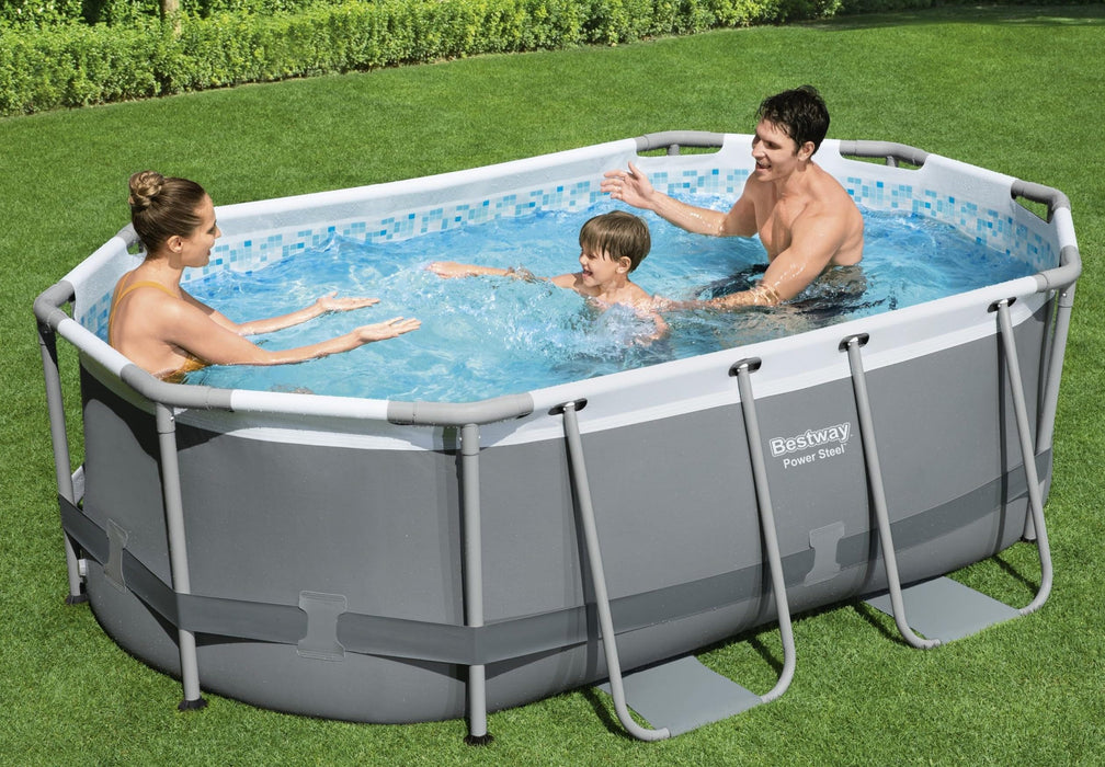 Bestway Oval Above Ground Pool Set (10' x 6'7" x 33")| Includes Filter Pump & ChemConnect Dispenser